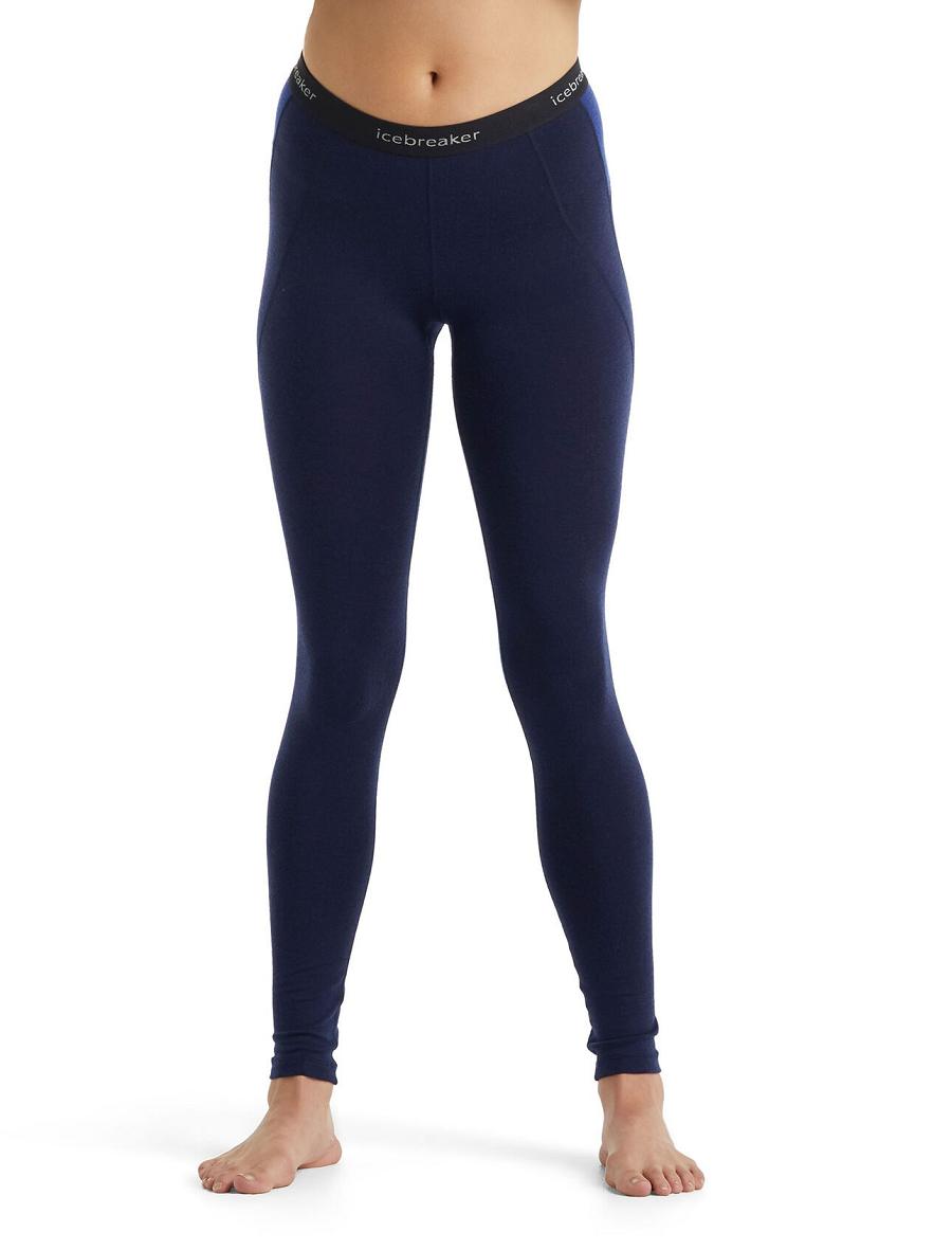 Women\'s Icebreaker BodyfitZone™ Merino 260 Zone Thermal Leggings Base Layers Midnight Navy / Royal Navy | CA 1040HAPK